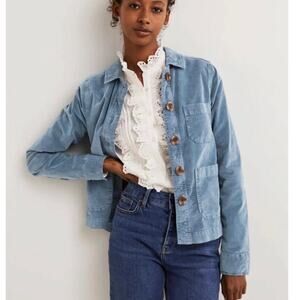 Boden Chore Velvet Jacket Corporal Blue 6
